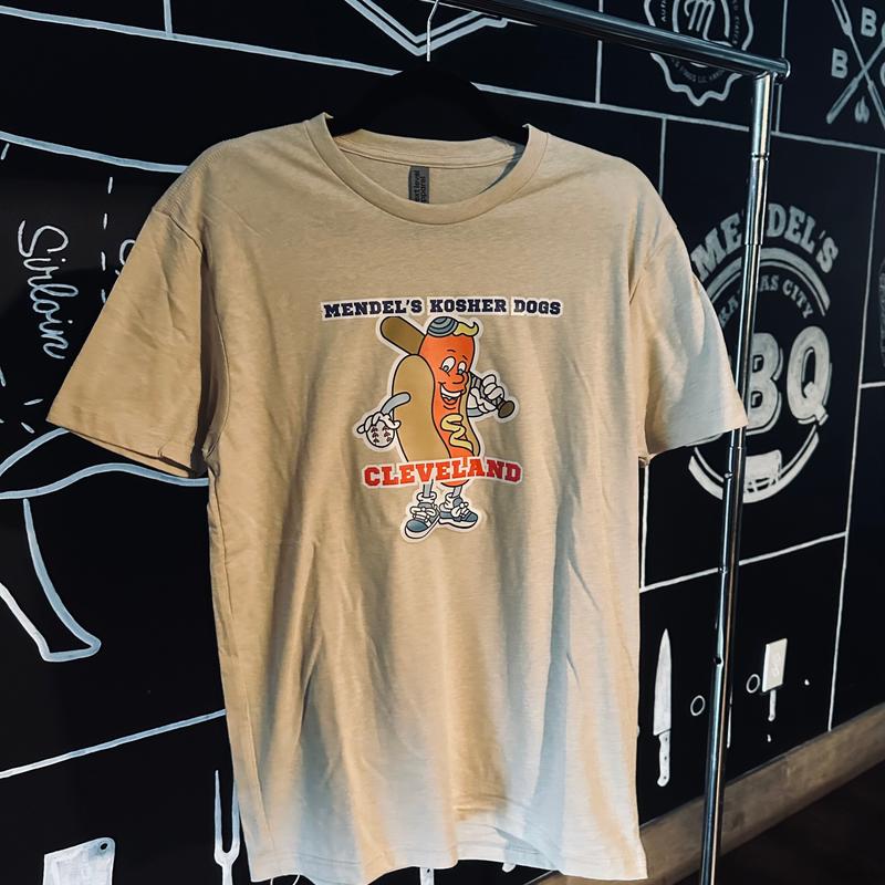 Mendel's Kosher Hot Dogs Stand Shirt Creme photo