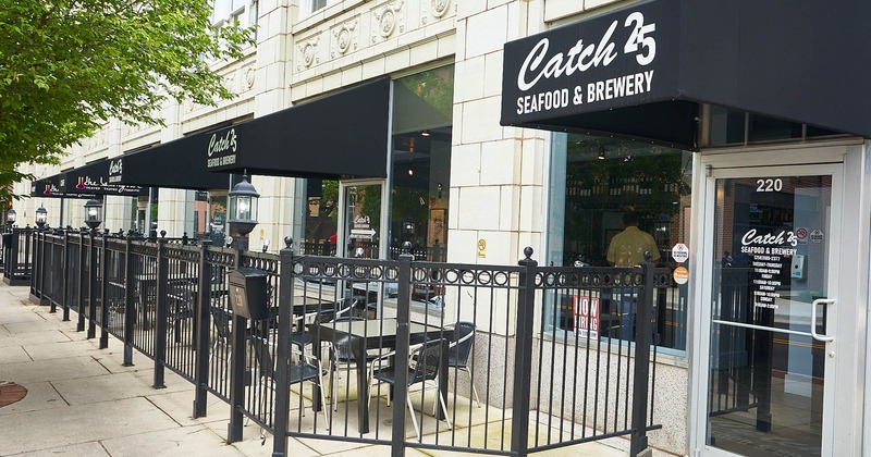 Exterior, entrance to the restaurant