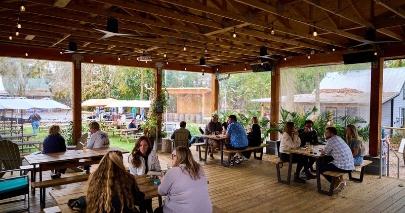 People sitting at the patio