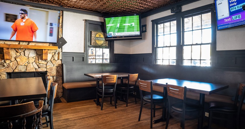 Interior, seating area, TV sets