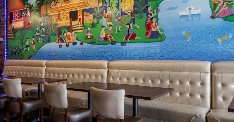 Interior, banquet seating