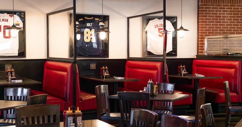 Interior, restaurant booths