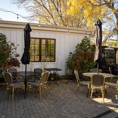 Outdoor seating area.