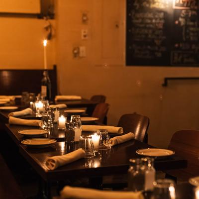 Tables ready for guests.