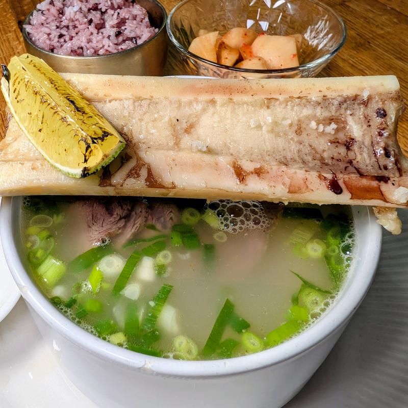 menu item 4 of 23, BONE MARROW GOMTANG (beef bone soup)