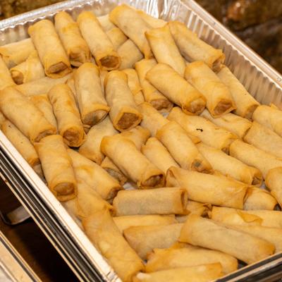 Vegetable spring rolls.