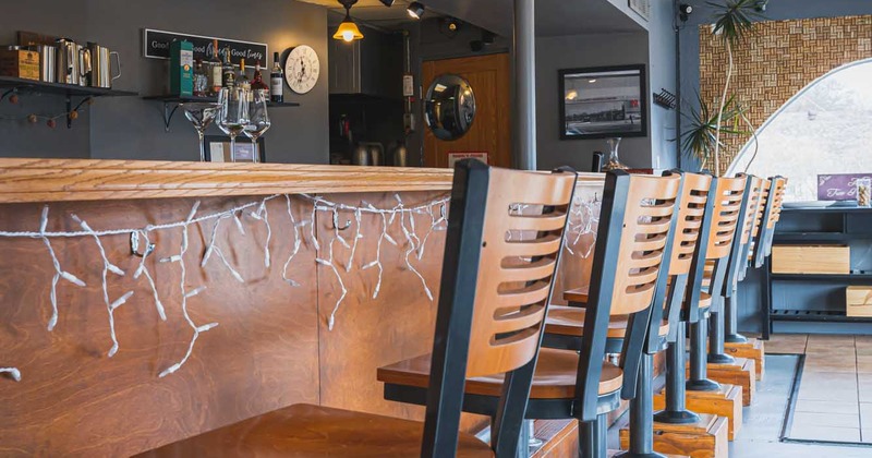Bar stools, close-up