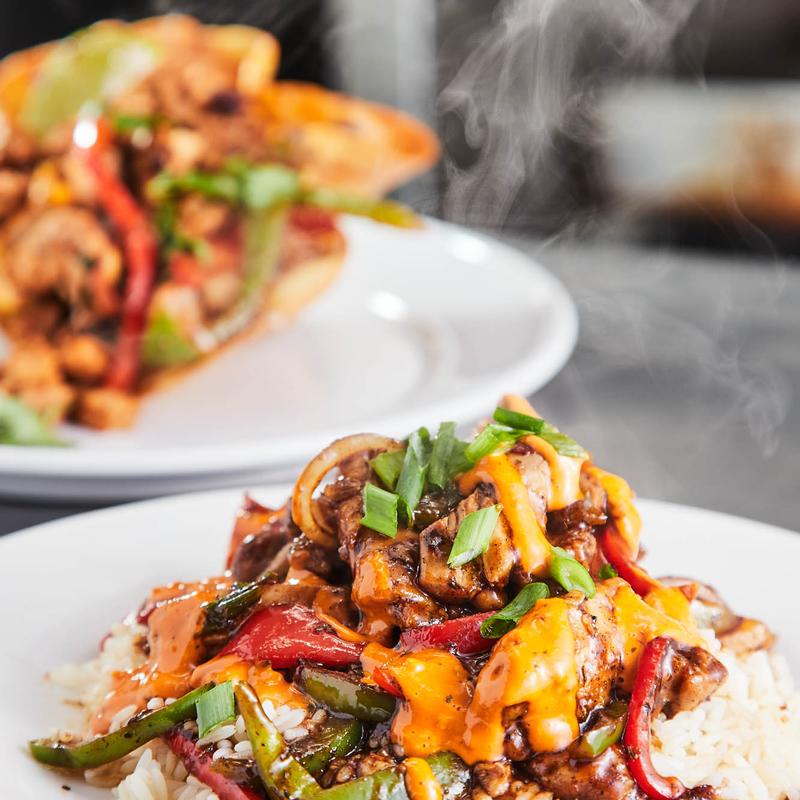 Jerk Chicken Over White Rice photo