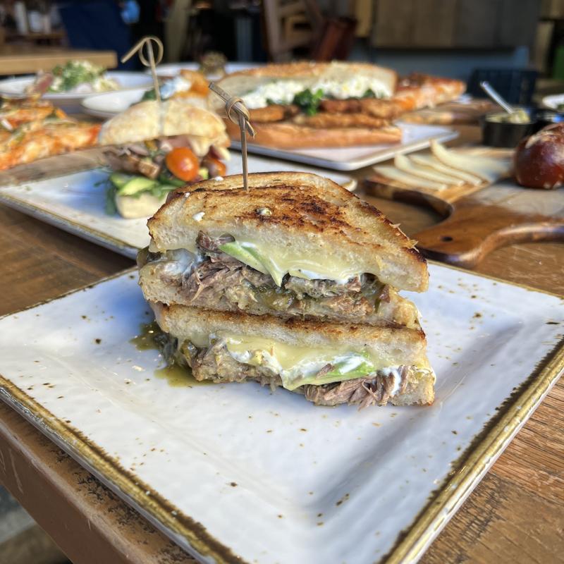 menu item 23 of 45, Pork Chile Verde Grilled Cheese