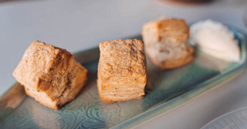 Buttermilk chive biscuits