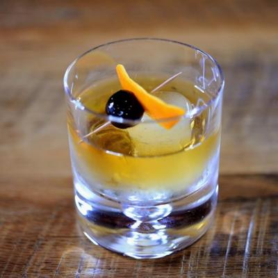 Aum Fashioned cocktail.