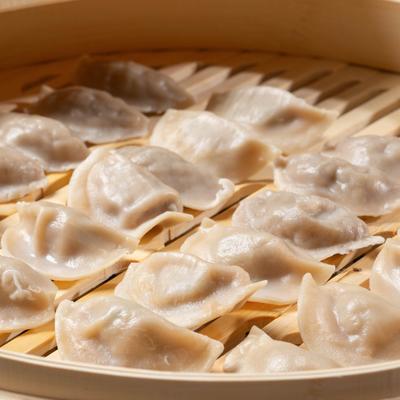 Dumplings  served with miso brodo