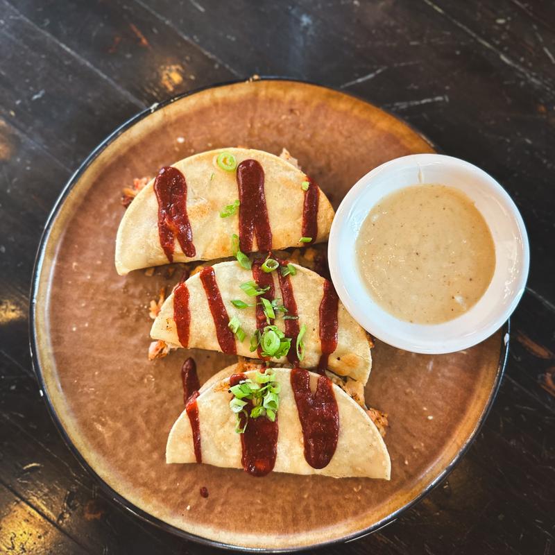 Lobster and Shrimp Tacos (3) with White Wine Garlic Butter Sauce photo