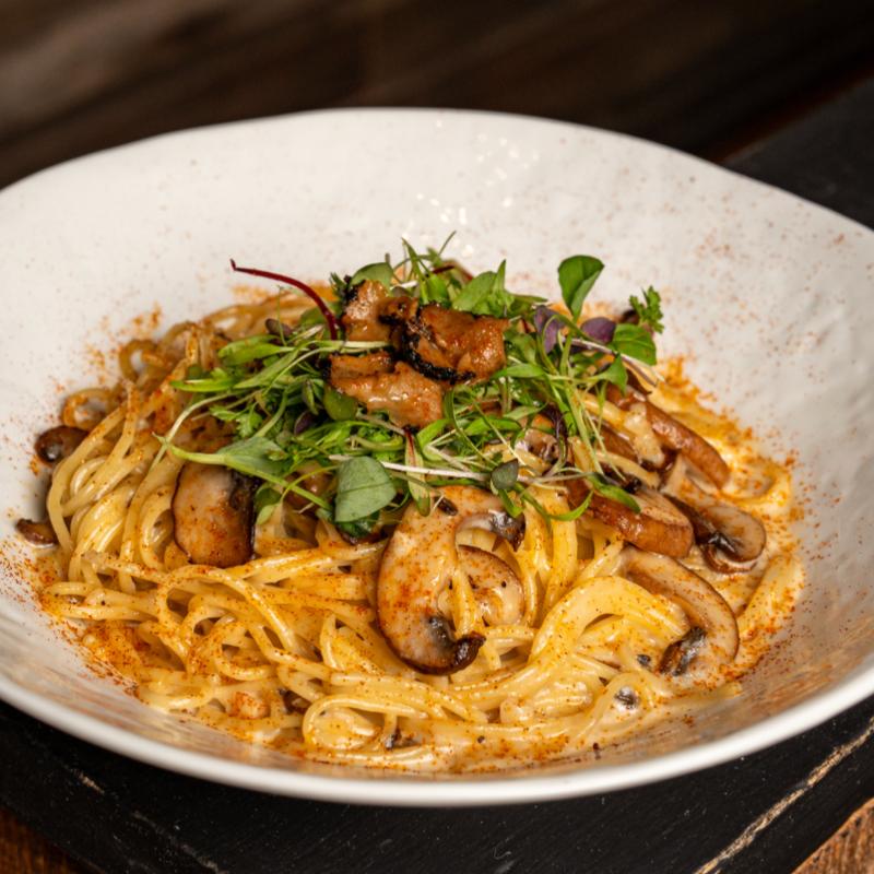 Mushroom Spice Cream Spaghetti photo