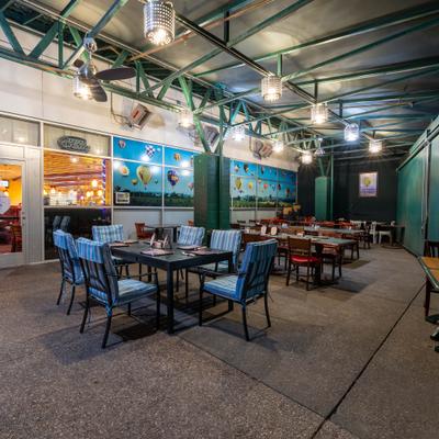 Interior, seating area.