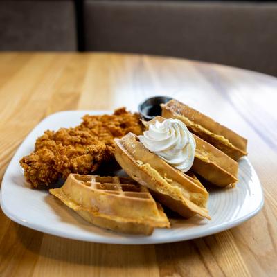 Chicken and waffles.