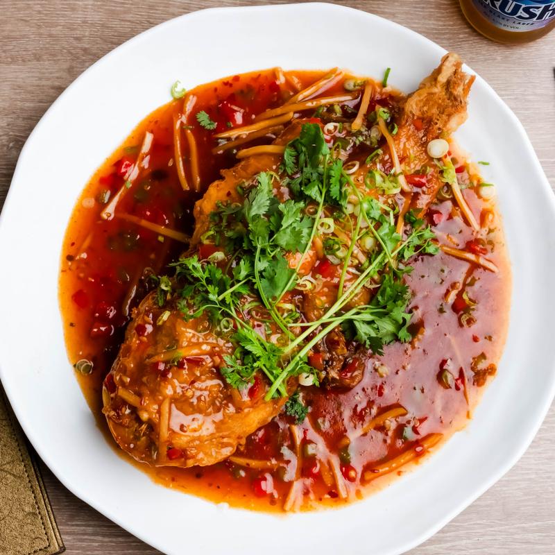 menu item 9 of 11, Fried Fish w/ Sweet & Sour Sauce
