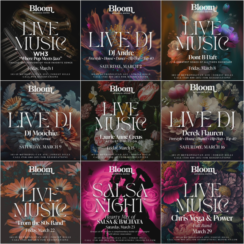 Bloom Botanical Bistro Events