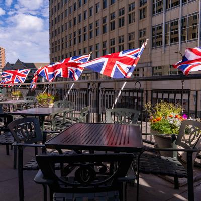 Patio, seating area.