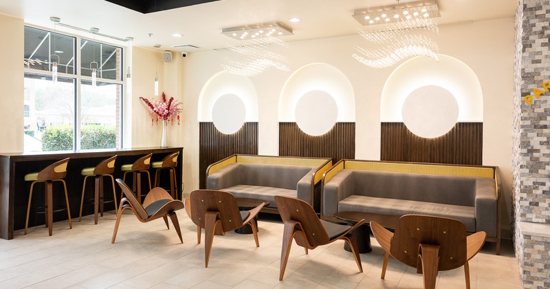 Modern interior lounge seating area