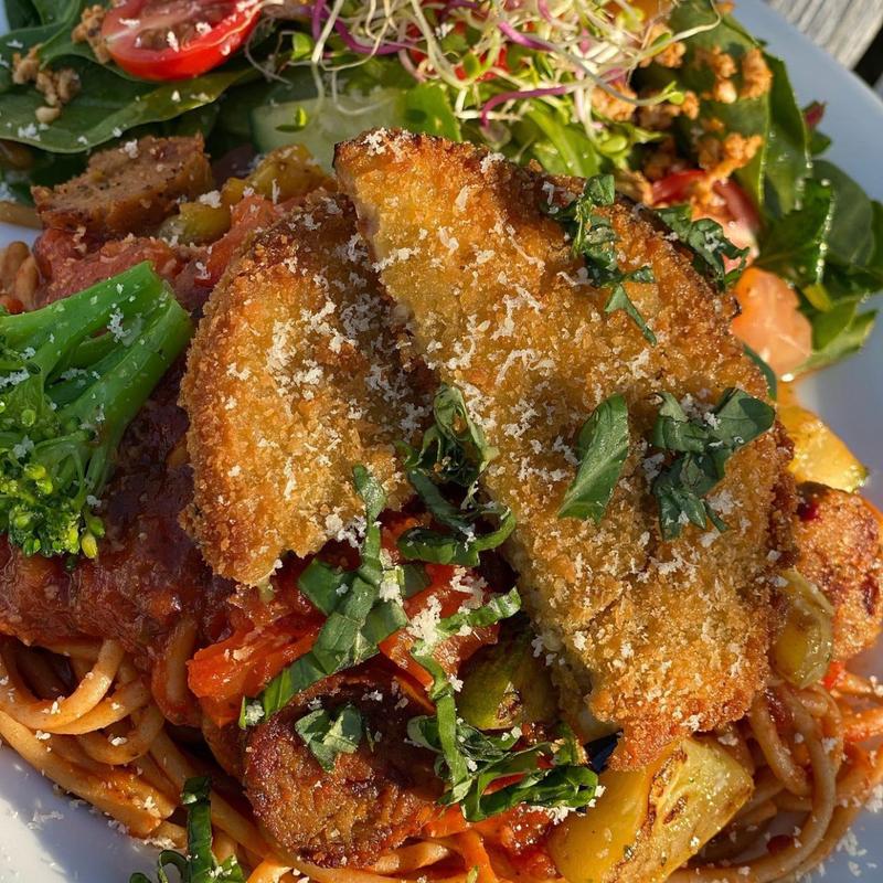 Eggplant spaghetti photo