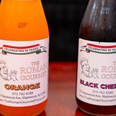 Orange and cherry sodas.