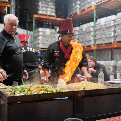 Chef preparing food.