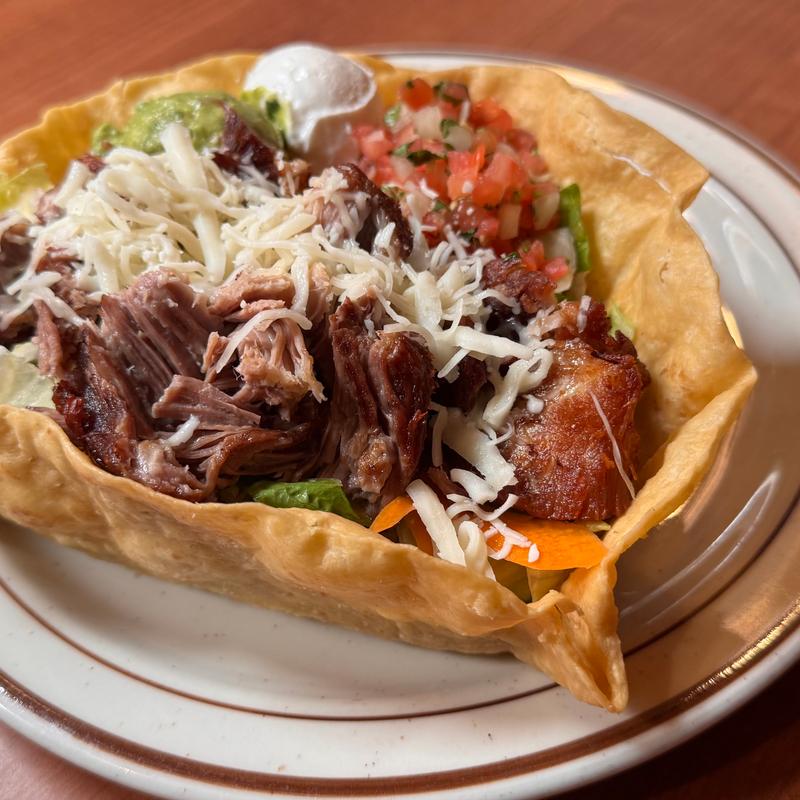 Carnitas Flour Tostada photo
