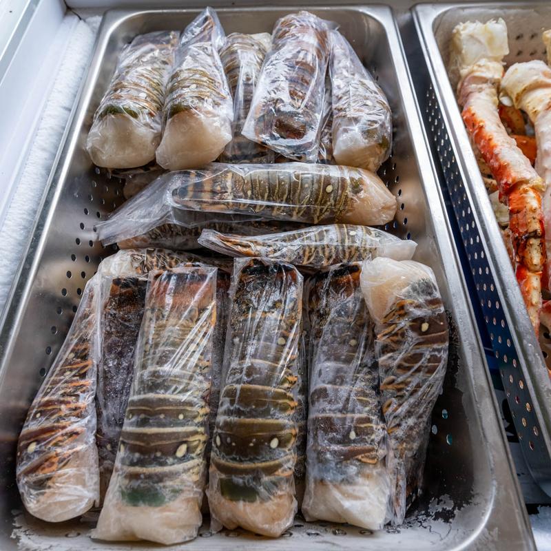 Frozen lobster tails photo