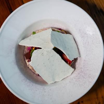 Foraged Flowers dessert.