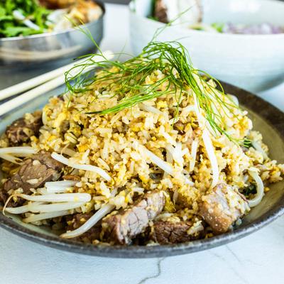A bowl of Brisket Fried Rice