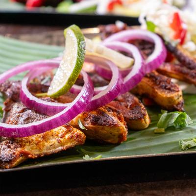 Tandoori Pomfret, close up.