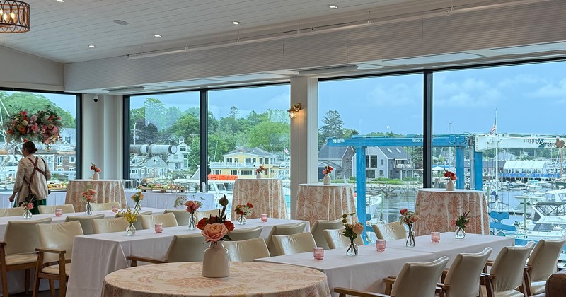 Private parties area with an elegant set tables