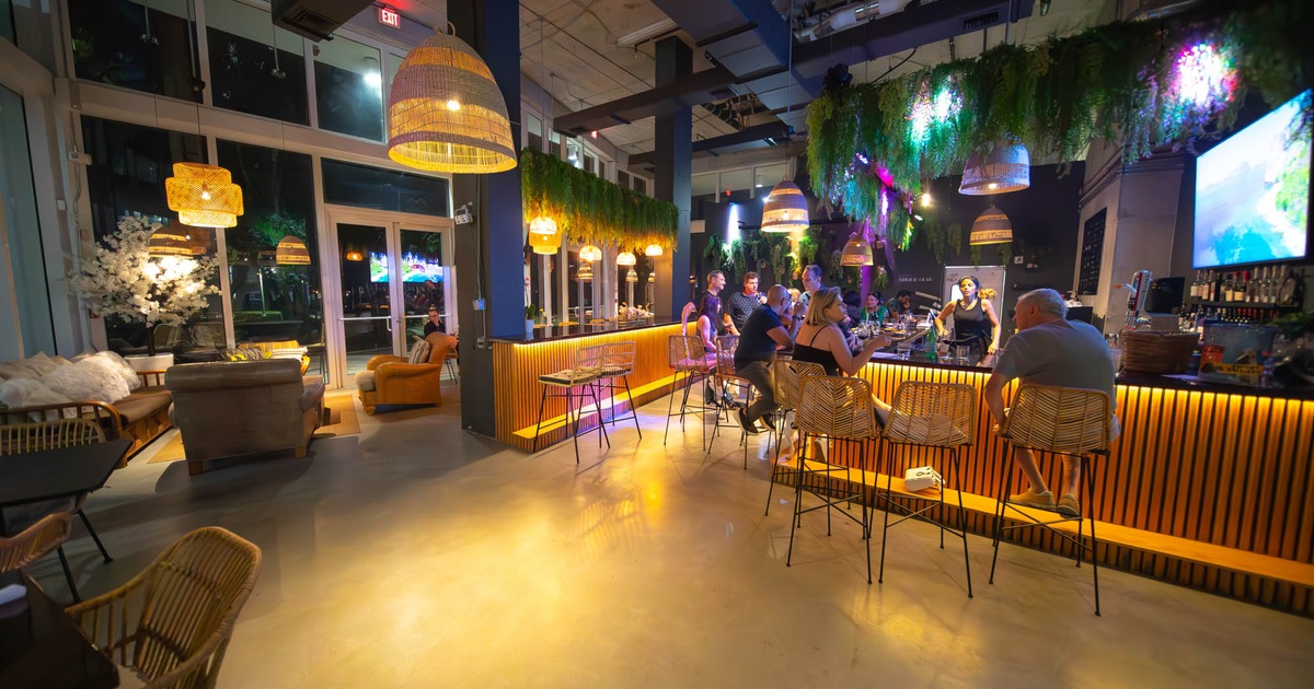 Interior, seating and bar areas