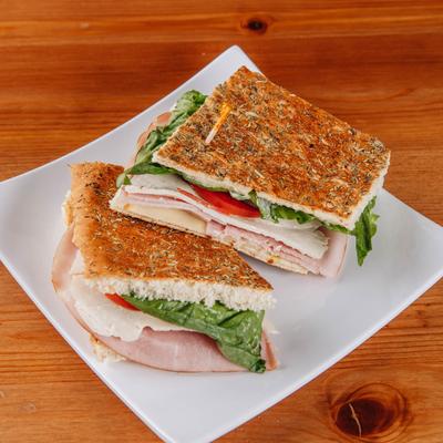 Glendale club sandwich on a plate.