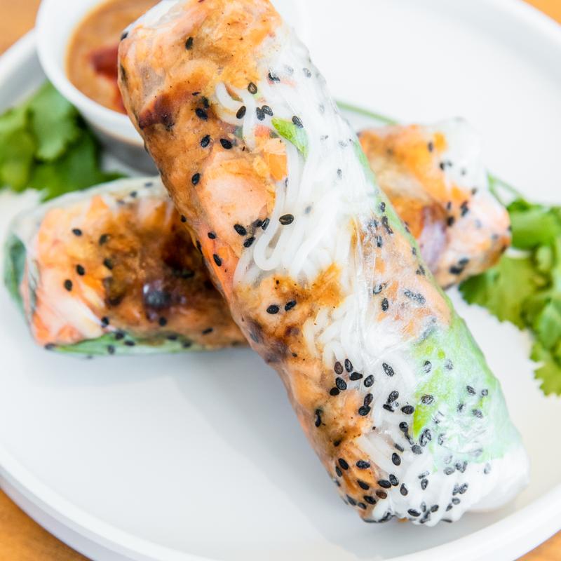 Honey Glazed Lemongrass Salmon Roll photo