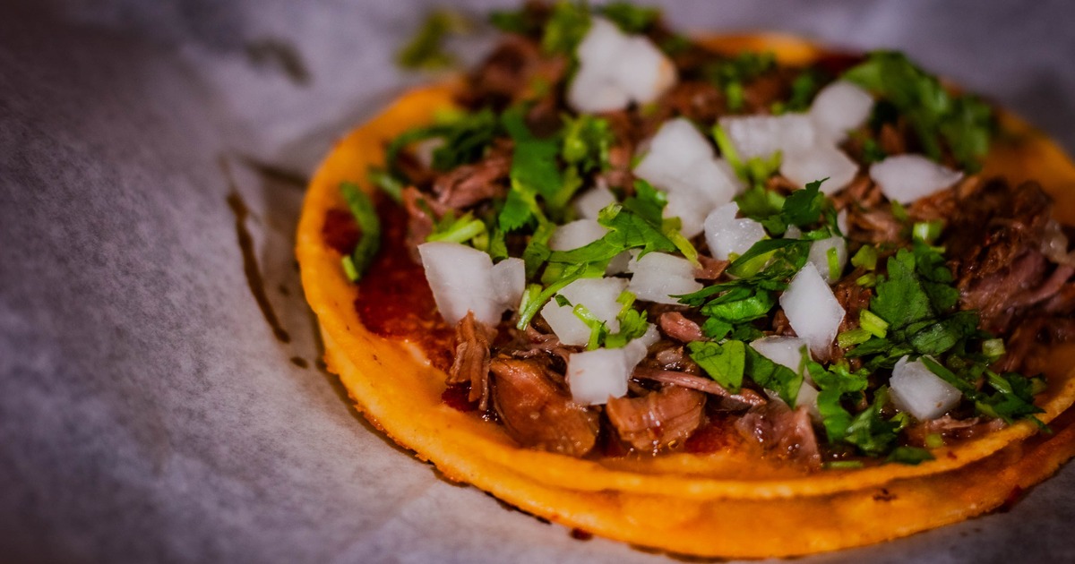 Birria Taco, close-up