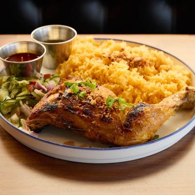 Grilled quarter chicken Inasal Meal.