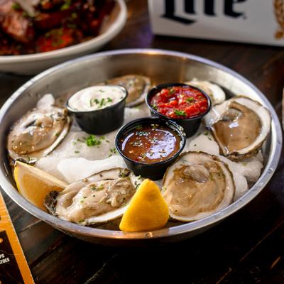 Half shell oysters.