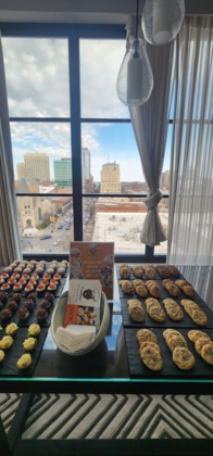 Assorted cupcakes and cookies