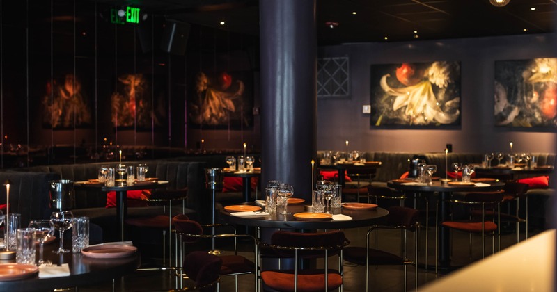 Interior dining space with decorations