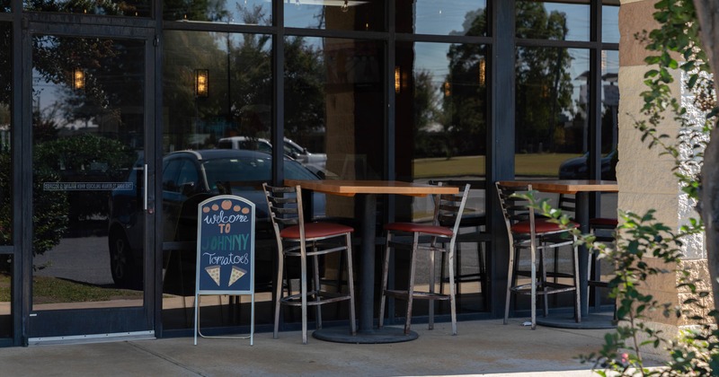 Exterior, tables and chairs