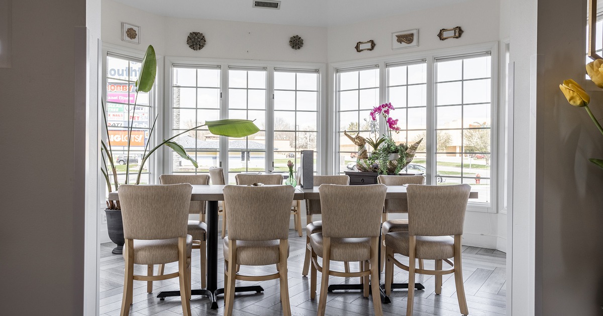 Dining table for eight guests
