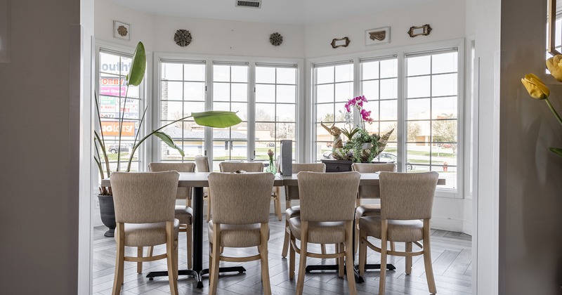 Dining table for eight guests