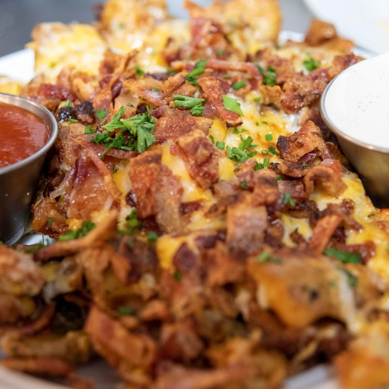 Bacon BBQ Smashed Fingerlings photo