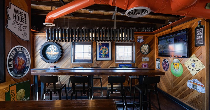 Bar tables and stools