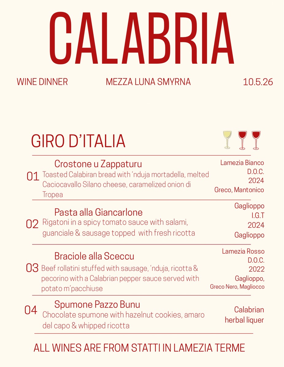 Wine dinner featuring Calabria event photo