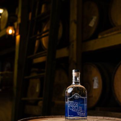 Pure Blue Vodka.