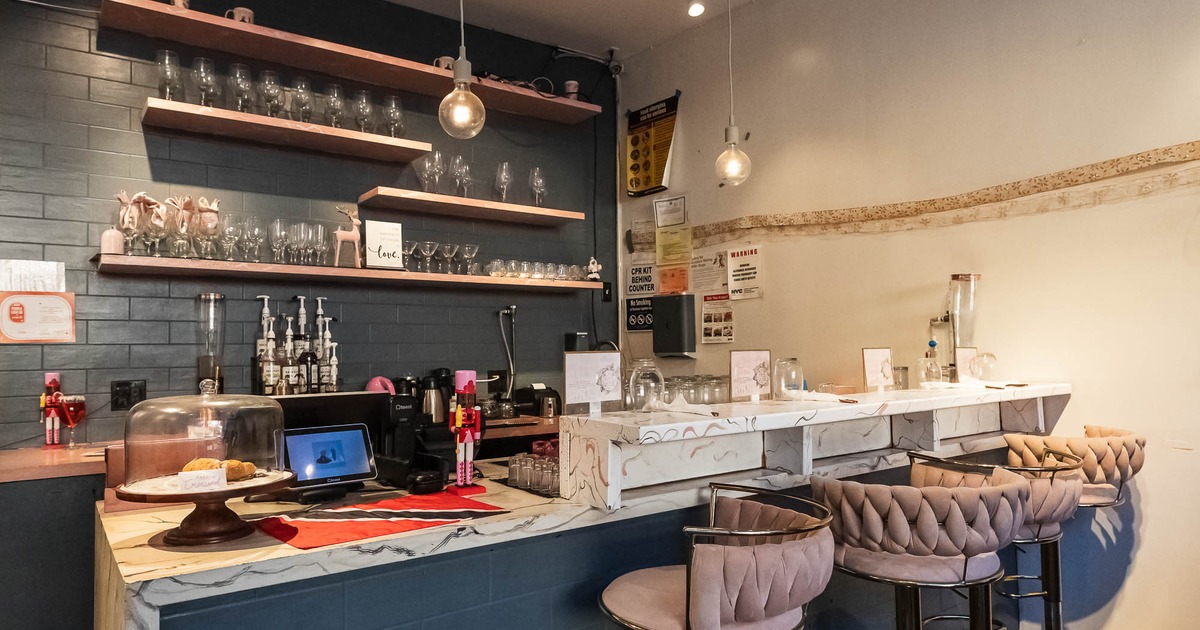 Interior, bar counter area