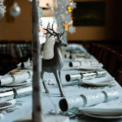A table set for dining.